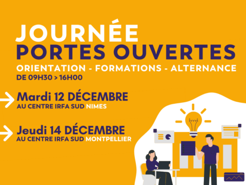 Journées Portes Ouvertes au centre de formation IRFA Sud de Montpellier et de Nîmes !